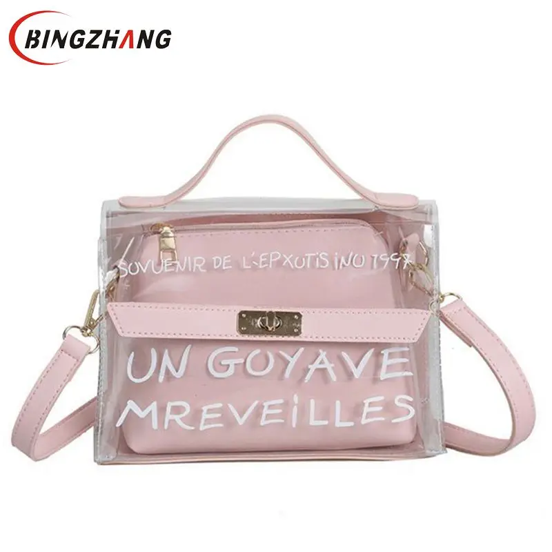 New Women Transparent Bag Clear PVC Jelly Small Tote Summer Beach Bag Messenger Bags Female Crossbody Shoulder Bags Sac L8-288 
New Women Transparent Bag Clear PVC Jelly Small Tote Summer Beach Bag Messenger Bags Female Crossbody Shoulder Bags Sac L8-288