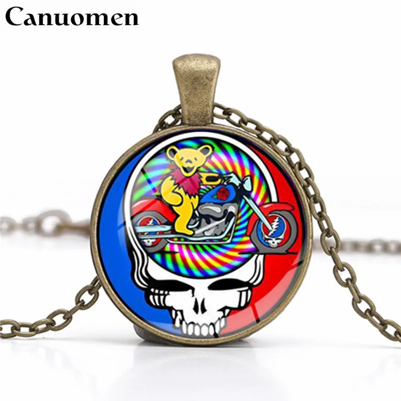 Canuomen Grateful Dead Band Pendant Necklace Famous Rock Band Necklaces Fashion Alloy Black Silver Choker Jewelry collier
Canuomen Grateful Dead Band Pendant Necklace Famous Rock Band Necklaces Fashion Alloy Black Silver Choker Jewelry collier
