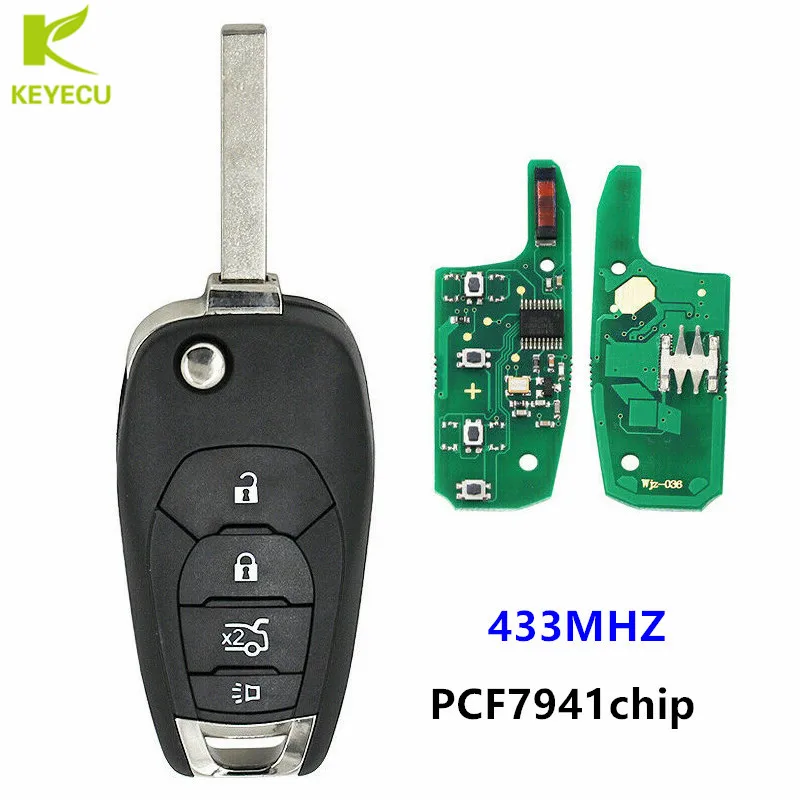 KEYECU Replacement Modified Flip 4 Button Remote Key 433MHZ PCF7941chip For Chevrolet Aveo Cruze 2014 2015 2016 2017
KEYECU Replacement Modified Flip 4 Button Remote Key 433MHZ PCF7941chip For Chevrolet Aveo Cruze 2014 2015 2016 2017