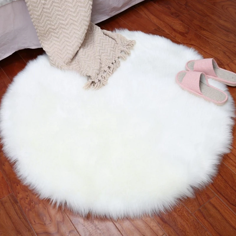 Artificial Wool Hairy Rug White Round Fur Carpets For Bedroom Kids Room Floor Mat Office Chair Tapete Long Fluffy Faux Fur Rugs
Artificial Wool Hairy Rug White Round Fur Carpets For Bedroom Kids Room Floor Mat Office Chair Tapete Long Fluffy Faux Fur Rugs