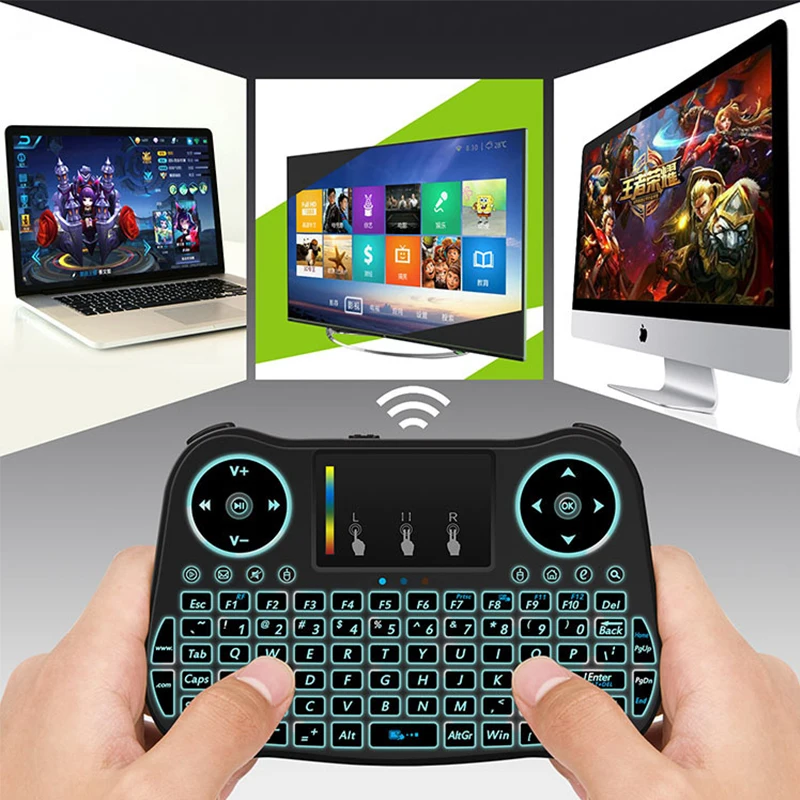 Blacklight 2.4GHz RF Portable Mini Wireless Keyboard English Version with Touchpad Mouse for Smart TV Raspberry Pi 3 Mini PC
Blacklight 2.4GHz RF Portable Mini Wireless Keyboard English Version with Touchpad Mouse for Smart TV Raspberry Pi 3 Mini PC