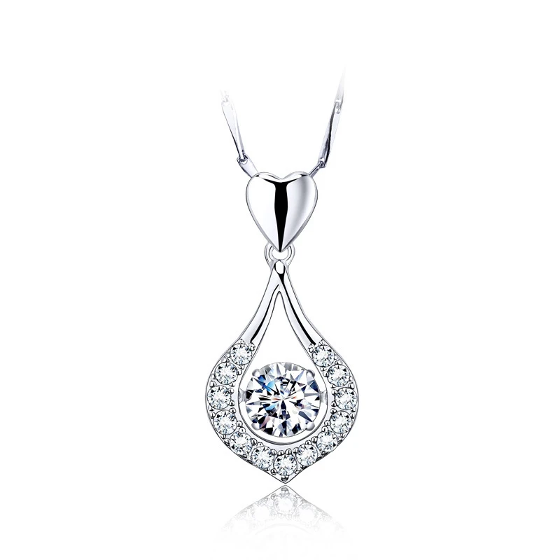 NEW 100% 925 Sterling Silver Cubic Zirconia Pendant Elegant Silver Necklace Wave Chain Can Be Adjusted Wholesale For Women
NEW 100% 925 Sterling Silver Cubic Zirconia Pendant Elegant Silver Necklace Wave Chain Can Be Adjusted Wholesale For Women