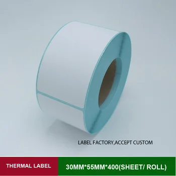 Thermal stickers labels 30*55mm*400 sheets/row printing barcode adhesive paper for product labels and business marker
Thermal stickers labels 30*55mm*400 sheets/row printing barcode adhesive paper for product labels and business marker