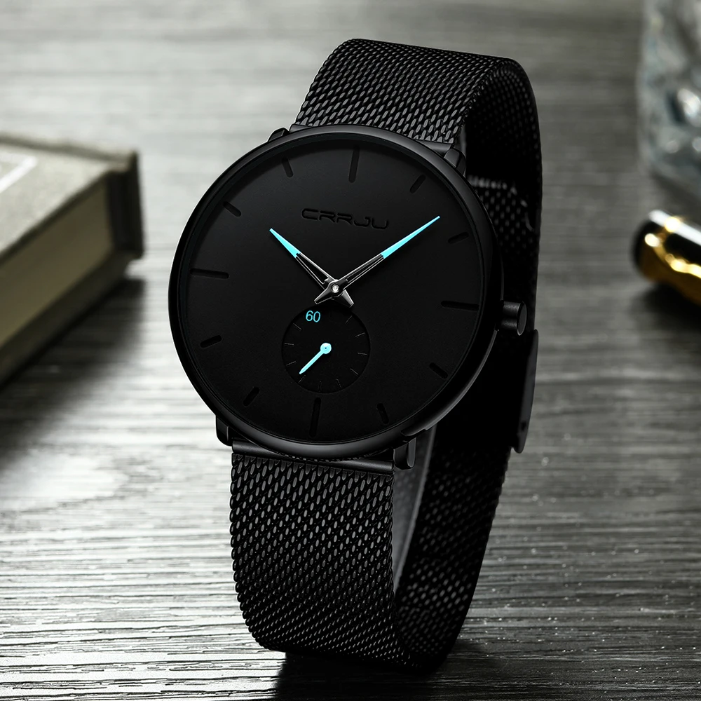 Mens Watches Top Brand Luxury Crrju Quartz Man Watch Casual Mesh Steel Ultra Thin Wristwatch Men Watch 2019 Relogio Masculino
Mens Watches Top Brand Luxury Crrju Quartz Man Watch Casual Mesh Steel Ultra Thin Wristwatch Men Watch 2019 Relogio Masculino