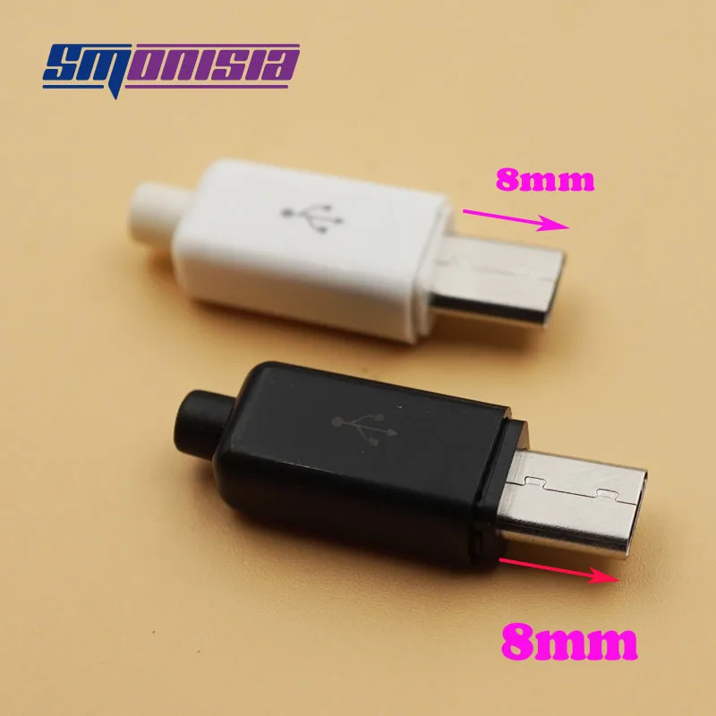20sets 4 in 1 Micro USB 5PIN Male Plug 0.8mm Long USB Terminal Connectors Welding Type Tail Charging Socket White Black
20sets 4 in 1 Micro USB 5PIN Male Plug 0.8mm Long USB Terminal Connectors Welding Type Tail Charging Socket White Black