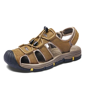mens fashion breathable covers toe genuine leather sandals non-slip outdoor summer shoes young teenage beach sandal chaussure
mens fashion breathable covers toe genuine leather sandals non-slip outdoor summer shoes young teenage beach sandal chaussure