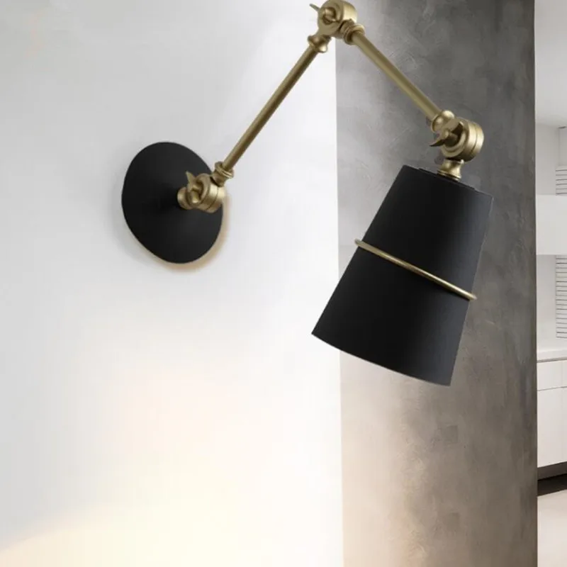 Nordic Postmodernism Minimalism Bedroom Bedside Decoration Wall Lamp Vintage Industrial Wind Swing Arm Iron Art LED Wall Light
Nordic Postmodernism Minimalism Bedroom Bedside Decoration Wall Lamp Vintage Industrial Wind Swing Arm Iron Art LED Wall Light