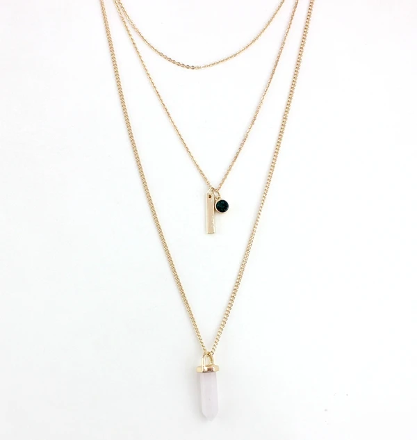 Ожерелья и подвески collares 2018, ювелирные изделия на заказ, многослойное трехслойное ожерелье из пули и камня, длинное ожерелье для женщин
Ожерелья и подвески collares 2018, ювелирные изделия на заказ, многослойное трехслойное ожерелье из пули и камня, длинное ожерелье для женщин