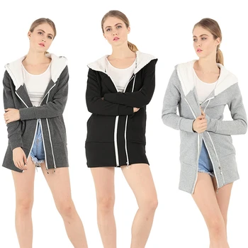 Autumn and winter fashion double zipper plus velvet thickening hooded women 2019 new Female Winter Long Sleeve Zip Hooded B522
Autumn and winter fashion double zipper plus velvet thickening hooded women 2019 new Female Winter Long Sleeve Zip Hooded B522