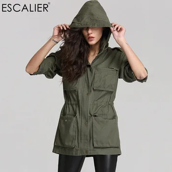 ESCALIER Women Anorak Solid Color Long Sleeved Pockets Zipper Hooded Collar Coat
ESCALIER Women Anorak Solid Color Long Sleeved Pockets Zipper Hooded Collar Coat