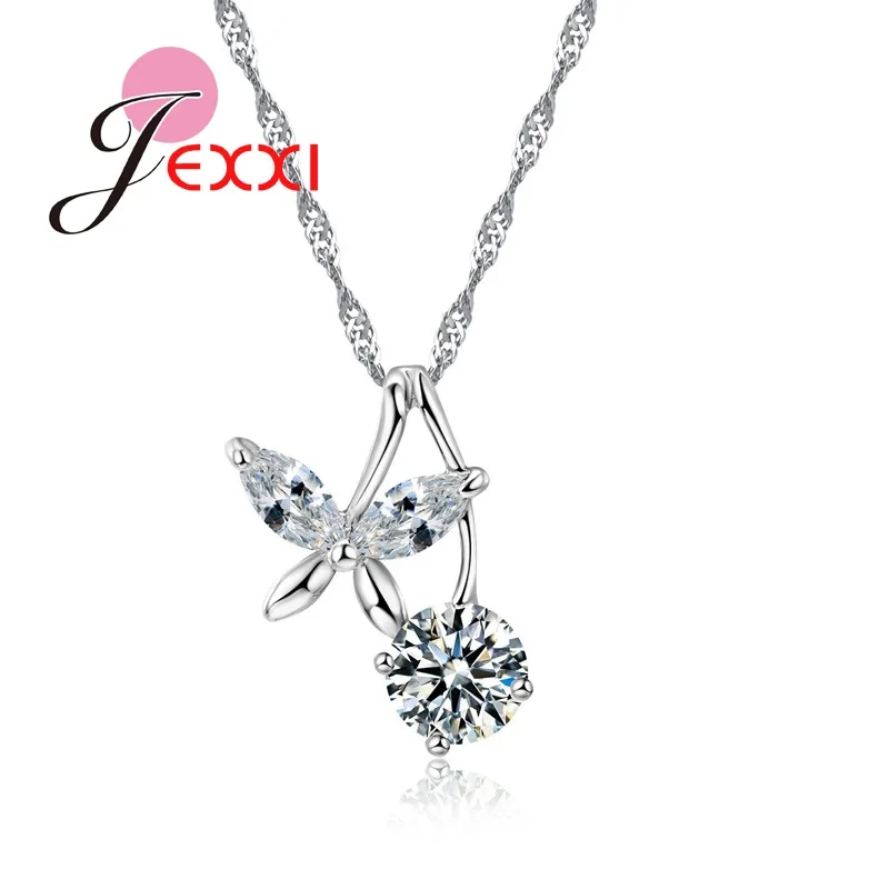 925 Sterling Silver Fashion Clear Crystal Stone Flower Branch Drop Pendant Necklace for Women Female Accessaries
925 Sterling Silver Fashion Clear Crystal Stone Flower Branch Drop Pendant Necklace for Women Female Accessaries