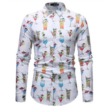 Fashion Cup Print Hawaiian Shirt Men 2018 Spring Autumn New Slim Fit Long Sleeve Shirt Mens Casual Dress Shirts Camisa Hombre
Fashion Cup Print Hawaiian Shirt Men 2018 Spring Autumn New Slim Fit Long Sleeve Shirt Mens Casual Dress Shirts Camisa Hombre
