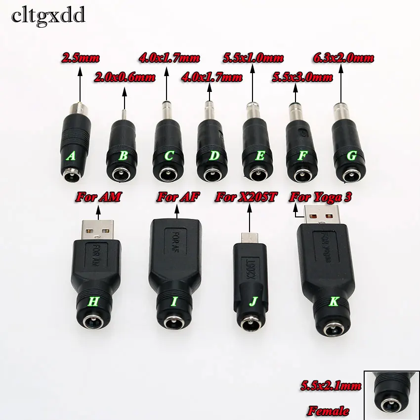 cltgxdd 1pcs 5.5*2.1mm Female Jack to USB 2.0 2.0*0.6 4.0*1.7 5.5*3.0 mm Male Plug DC Power Connector Adapter For Asus X205T
cltgxdd 1pcs 5.5*2.1mm Female Jack to USB 2.0 2.0*0.6 4.0*1.7 5.5*3.0 mm Male Plug DC Power Connector Adapter For Asus X205T