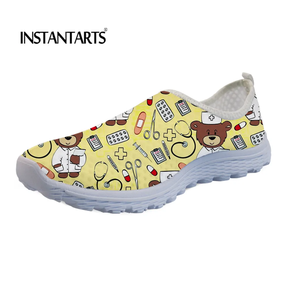 INSTANTARTS 2019 Summer Women Flats Shoes Breathable Mesh Sneakers for Girl Cute Cartoon Nursing Bear Print Shoes Zapator Mujer
INSTANTARTS 2019 Summer Women Flats Shoes Breathable Mesh Sneakers for Girl Cute Cartoon Nursing Bear Print Shoes Zapator Mujer