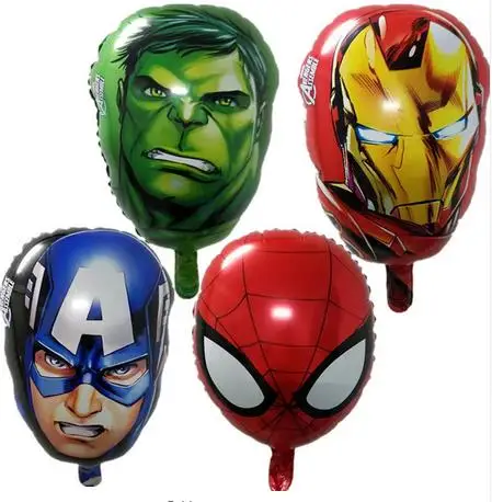 5pcs/lot Captain America Iron Hulk Spiderman Head Foil Balloon Kids Toys Inflatable Balloons Birthday Party Supplies Globos
5pcs/lot Captain America Iron Hulk Spiderman Head Foil Balloon Kids Toys Inflatable Balloons Birthday Party Supplies Globos