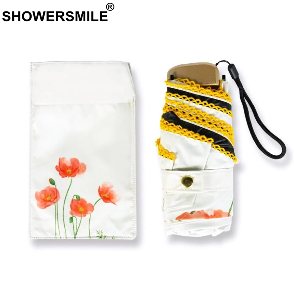 SHOWERSMILE Mini Pocket Umbrella Women Uv Protection Mini Parasol 5 Fold Flower Print Painting Japanese Ultra Light Umbrella
SHOWERSMILE Mini Pocket Umbrella Women Uv Protection Mini Parasol 5 Fold Flower Print Painting Japanese Ultra Light Umbrella