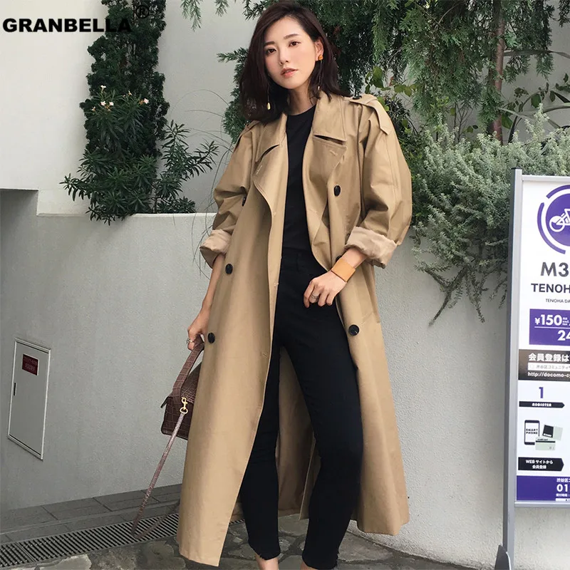 High quality camel Trench Coat Casual women's long Outerwear loose clothes for lady with belt winter fashion windbreaker TR003
High quality camel Trench Coat Casual women's long Outerwear loose clothes for lady with belt winter fashion windbreaker TR003