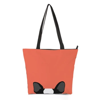 CROWDALE DIY Customizer Large Size Women Bags bulldog pattern series handbagshopping bag Printed canvas shoulder bag 44.5cm*35cm 
CROWDALE DIY Customizer Large Size Women Bags bulldog pattern series handbagshopping bag Printed canvas shoulder bag 44.5cm*35cm