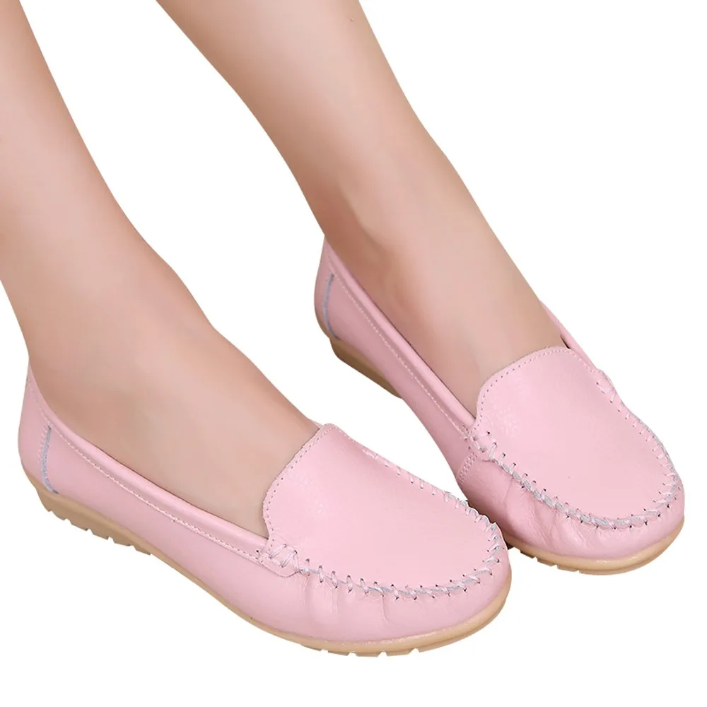 YOUYEDIAN Women ladies shoes pumps low heels Genuine Leather Shoes Loafers Slip On Shoe scarpe donna vera pelle estive#3 | Обувь
