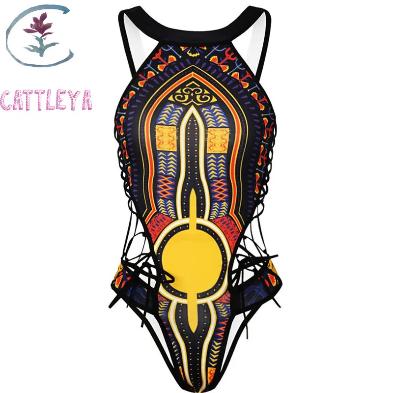 CATTLEYA African One Piece Swimsuit 2018 Dashiki Print Swimwear Women High Cut Trikini Thong Monokini Brazilian CQ 1839
CATTLEYA African One Piece Swimsuit 2018 Dashiki Print Swimwear Women High Cut Trikini Thong Monokini Brazilian CQ 1839