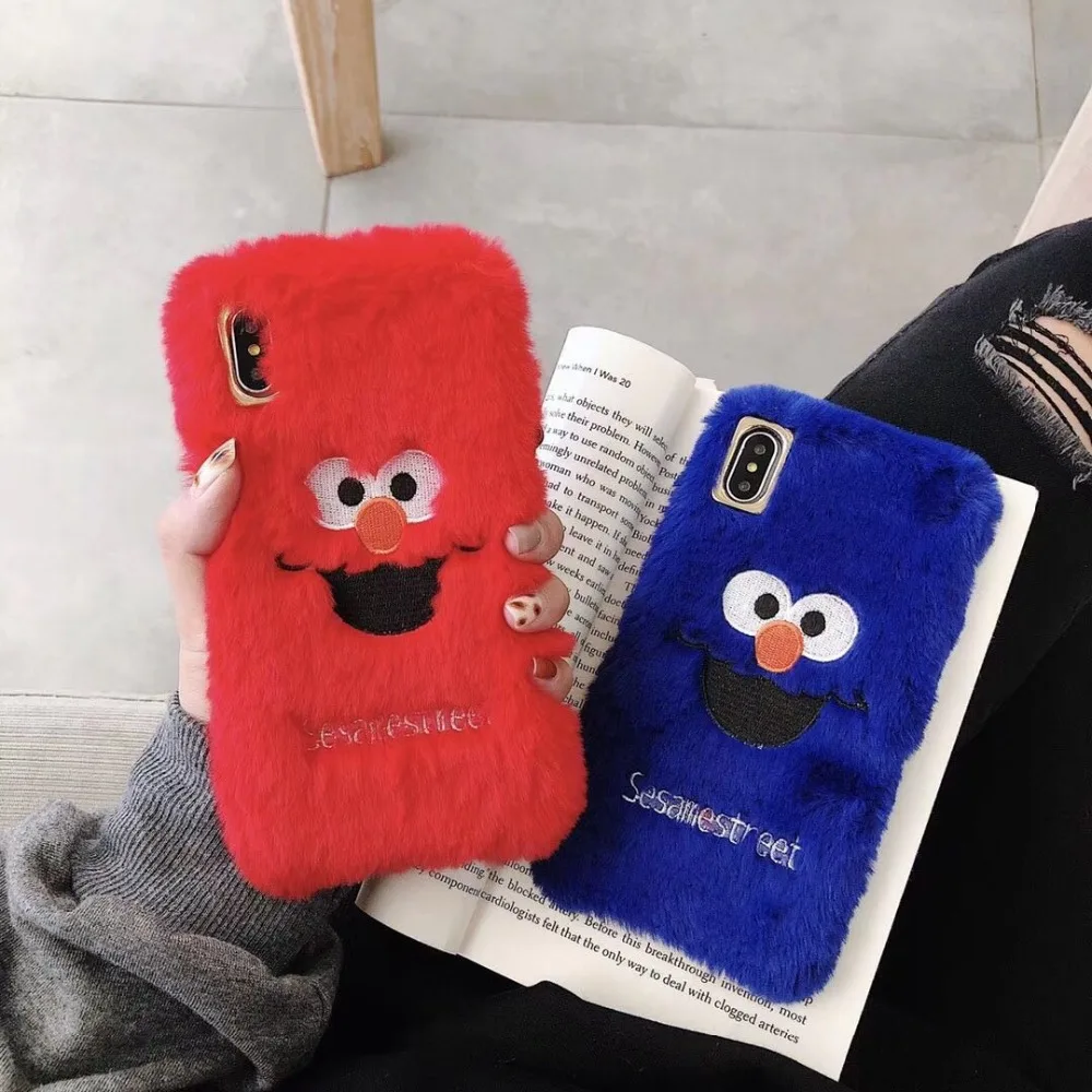 3D Embroidered Plush Cute Sesame Street Rabbit Hair Warmer cover case for iphone 6 7 8 plus X XRXS MAX phone cases
3D Embroidered Plush Cute Sesame Street Rabbit Hair Warmer cover case for iphone 6 7 8 plus X XRXS MAX phone cases