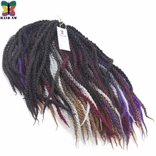 HAIR SW 3D Cubic Twist Crochet Braid Kanekalon Synthetic Hair Extensions 22 Inch Afro Senegal Jumbo Split twist For Black Women
