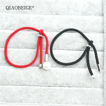QIAOBEIGE thick Black Rope & Red Rope for lucky Charm Women Lucky Bracelets Accessory diy fittings pearl Jewelry Gift For Couple
QIAOBEIGE thick Black Rope & Red Rope for lucky Charm Women Lucky Bracelets Accessory diy fittings pearl Jewelry Gift For Couple
