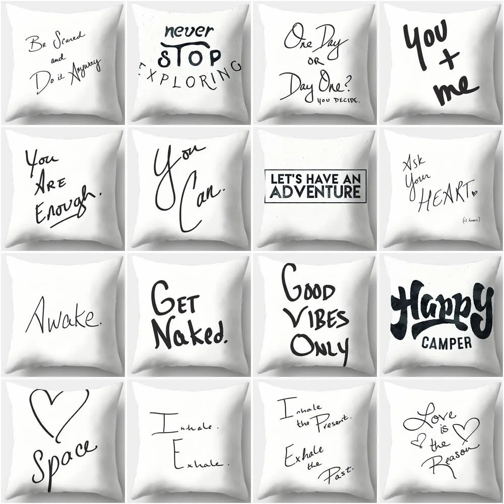 Letter Geometric Pattern Cushion Cover Black White Love XO Panda Triangular Print Polyester Decoration Home Throw Pillow Cover
Letter Geometric Pattern Cushion Cover Black White Love XO Panda Triangular Print Polyester Decoration Home Throw Pillow Cover