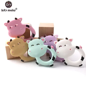 Let's Make Silicone Teether 1pc Pendant Cow Animal 4-6 Months PVC Free DIY Accessories Bracelet Pacifier Chain Teethering Toys
Let's Make Silicone Teether 1pc Pendant Cow Animal 4-6 Months PVC Free DIY Accessories Bracelet Pacifier Chain Teethering Toys