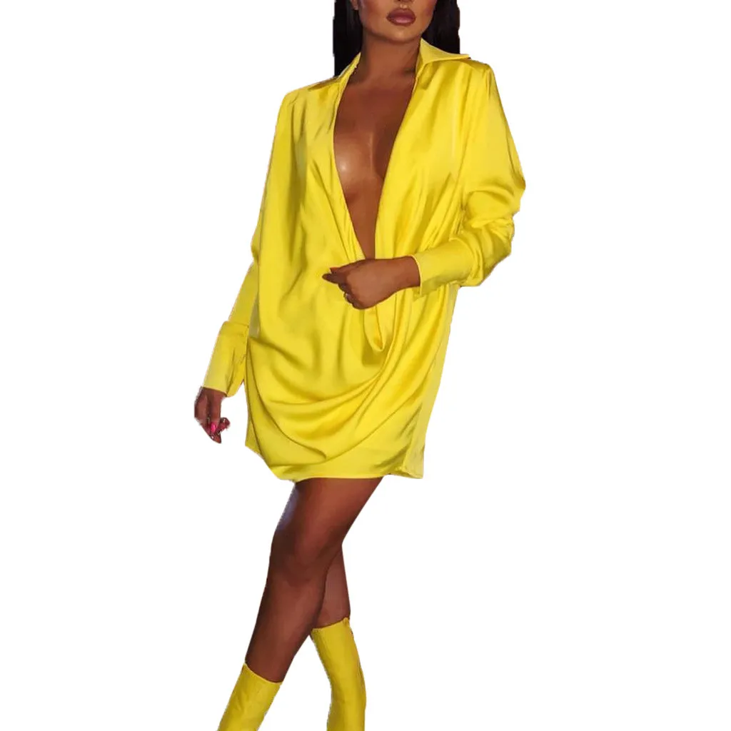 JAYCOSIN 2019 New Summer Women Dress Sexy Elegant Yellow Deep Asymmetrical Collar Long Sleeves Easy Party Mini Sundress 903281
JAYCOSIN 2019 New Summer Women Dress Sexy Elegant Yellow Deep Asymmetrical Collar Long Sleeves Easy Party Mini Sundress 903281