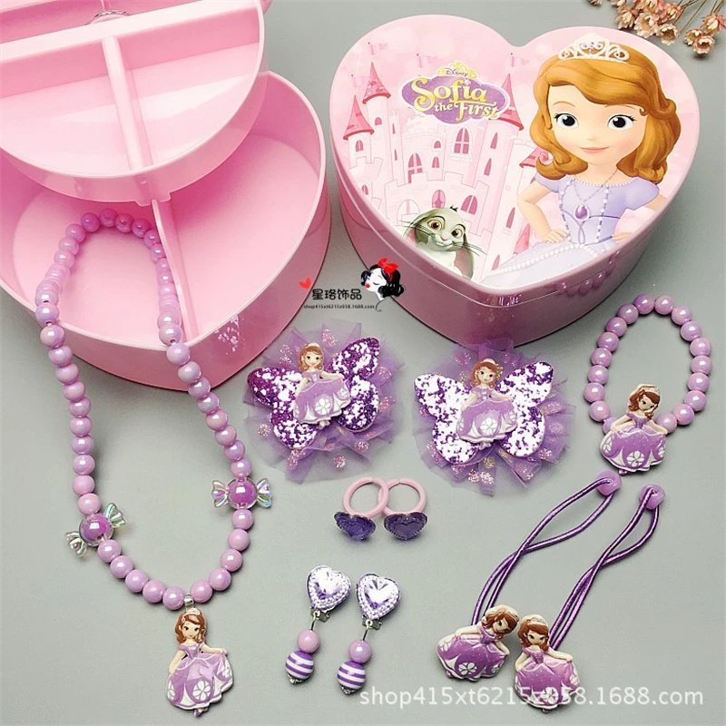 10pcs/set Disney cartoon Sofia children necklace+bracelet+ring +clip earring+hair rope clip girl birthday gift doll cosmetic toy
10pcs/set Disney cartoon Sofia children necklace+bracelet+ring +clip earring+hair rope clip girl birthday gift doll cosmetic toy