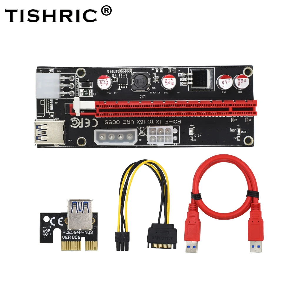 TISHRIC 100pcs 2018 Hot Riser Card 009S Molex 6pin Power Supply Adapter SATA to USB 3.0 Cable 1x to 16X PCIE PCI-E PCI Express
TISHRIC 100pcs 2018 Hot Riser Card 009S Molex 6pin Power Supply Adapter SATA to USB 3.0 Cable 1x to 16X PCIE PCI-E PCI Express