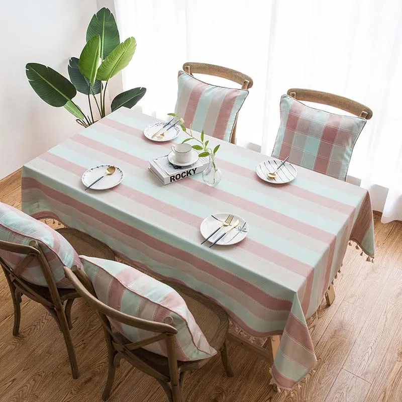 Pink Striped Tablecloth Waterproof Rectangular Kitchen Dining-Table Tablecloth Tassel Linen End Table Cloth Decor Covering Cloth
Pink Striped Tablecloth Waterproof Rectangular Kitchen Dining-Table Tablecloth Tassel Linen End Table Cloth Decor Covering Cloth