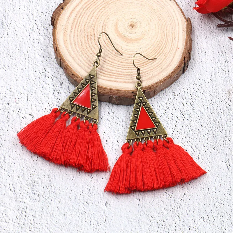 Ruifan 14 Color Drip oil Triangle Long Tassel Earring for Women Ethnic style Bohemian Earrings Statement Boho Jewelry YEA317
Ruifan 14 Color Drip oil Triangle Long Tassel Earring for Women Ethnic style Bohemian Earrings Statement Boho Jewelry YEA317