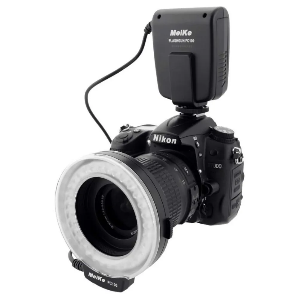 Meike FC 100 FC100 ручная светодиодная макро кольцесветильник вспышка 7 адаптер для Canon