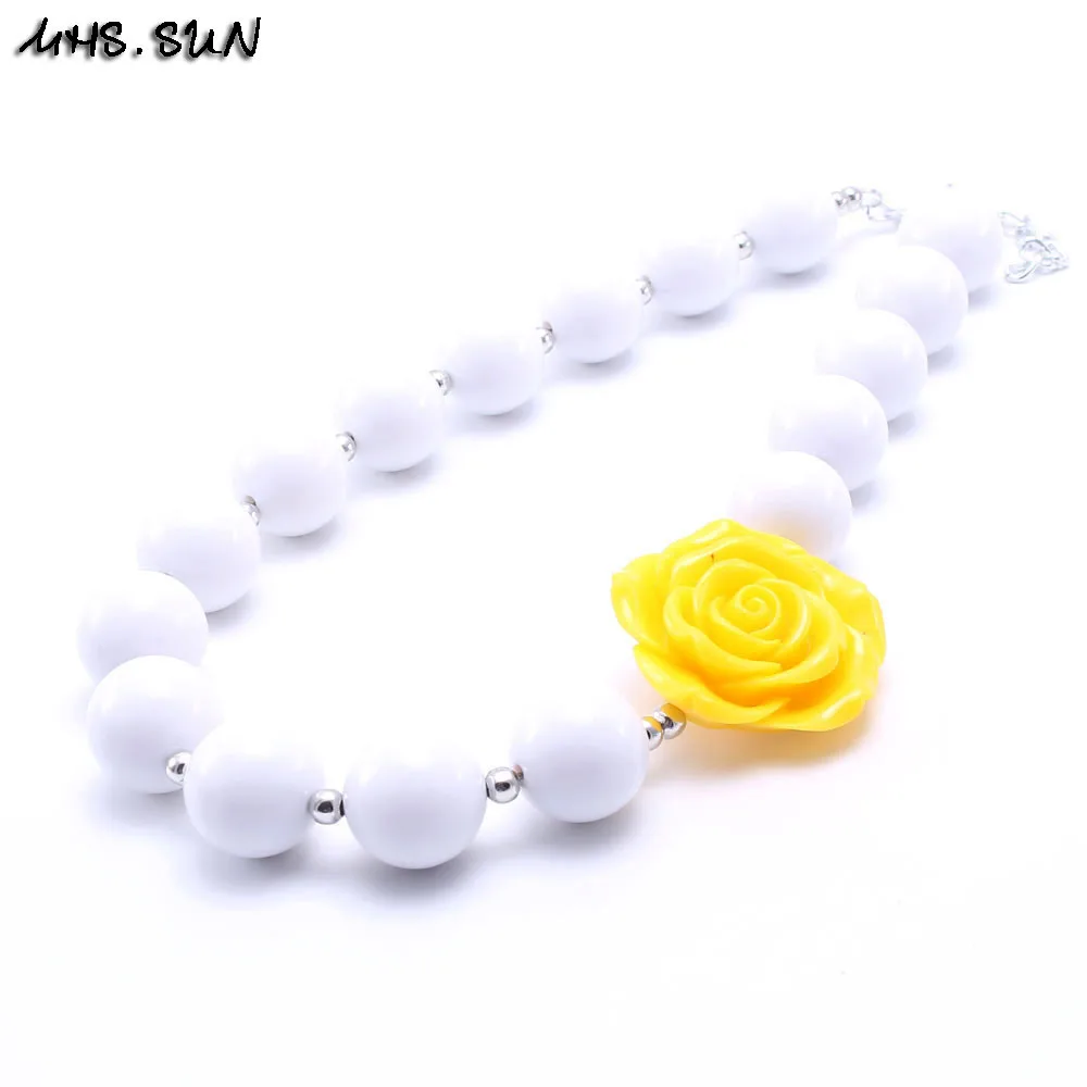 MHS.SUN 2pcs Yellow Color Rose Flower Kid Chunky Bubblegum Necklace Girl Children Chunky Bead Necklace Jewelry Best Gift to Baby
MHS.SUN 2pcs Yellow Color Rose Flower Kid Chunky Bubblegum Necklace Girl Children Chunky Bead Necklace Jewelry Best Gift to Baby