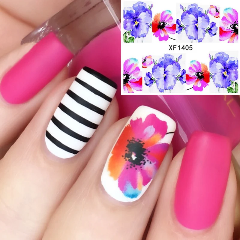 Flower Pattern Nail Water Decals Transfer Sticker Romantic Blue Red Painting Nail Art Decorations XF1405 #16259
Flower Pattern Nail Water Decals Transfer Sticker Romantic Blue Red Painting Nail Art Decorations XF1405 #16259