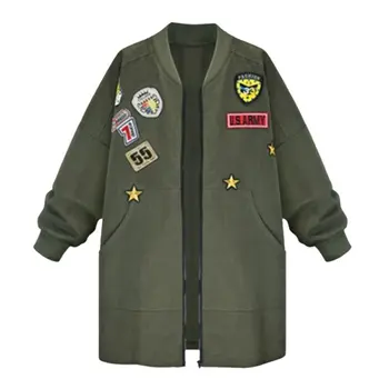 Spring Autumn Coats New Women Jacket Slim Long Sleeve Women Jacket Army Green Cartoon Outwear 7993 Jacket LM93
Spring Autumn Coats New Women Jacket Slim Long Sleeve Women Jacket Army Green Cartoon Outwear 7993 Jacket LM93