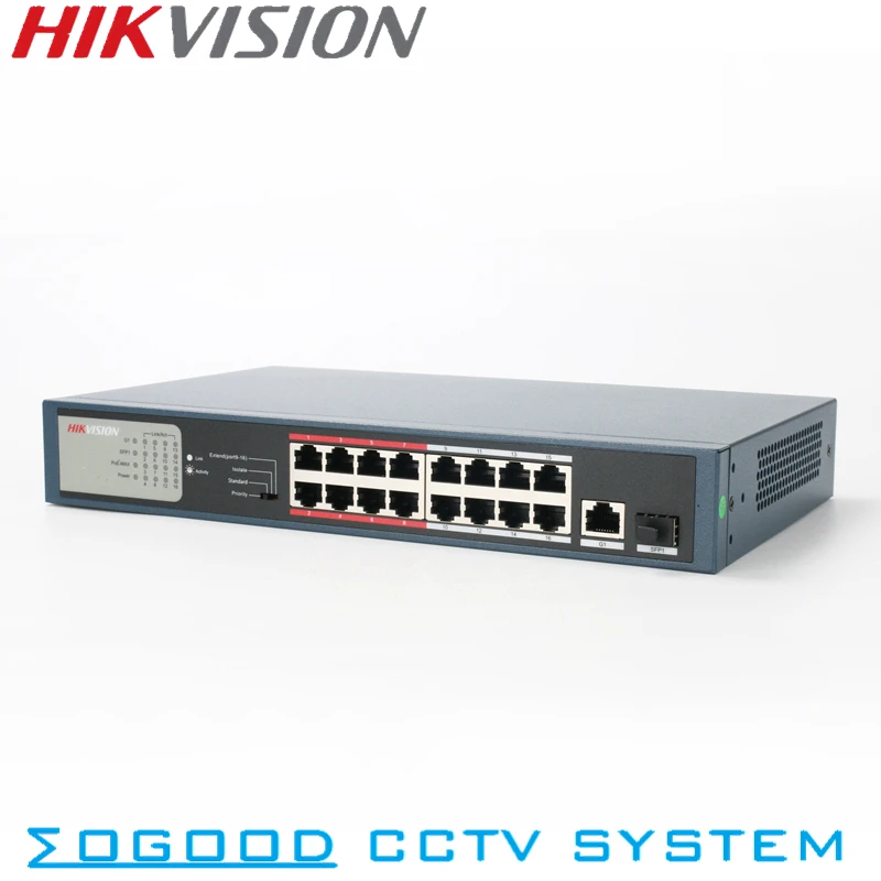 Hikvision DS-3E0318P-E/M неуправляемый 16 портов PoE Switch 10/100 Мбит/с и 1 1000 Мбит/с порт Up-Link для 16-канального видеорегистратора
Hikvision DS-3E0318P-E/M неуправляемый 16 портов PoE Switch 10/100 Мбит/с и 1 1000 Мбит/с порт Up-Link для 16-канального видеорегистратора