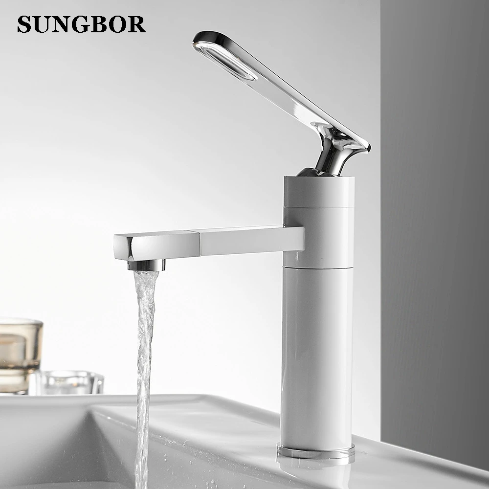 Fashion Bathroom Sink Basin Faucet Deck Mount White Washing Basin Hot Cold Water Crane Mixers Faucet Sink Mixer Tap AL-6116W
Fashion Bathroom Sink Basin Faucet Deck Mount White Washing Basin Hot Cold Water Crane Mixers Faucet Sink Mixer Tap AL-6116W