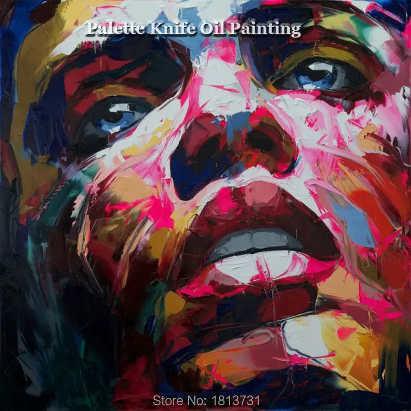 Hand painted Francoise Nielly Palette knife portrait Face Oil painting Character figure canva wall Art picture13-24
Hand painted Francoise Nielly Palette knife portrait Face Oil painting Character figure canva wall Art picture13-24