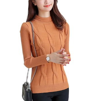 Sweater Women Autumn Winter New Korean Turtleneck Pullovers Slim Twist Long Sleeve Pullover and Sweaters Female Jumper Tops D406
Sweater Women Autumn Winter New Korean Turtleneck Pullovers Slim Twist Long Sleeve Pullover and Sweaters Female Jumper Tops D406