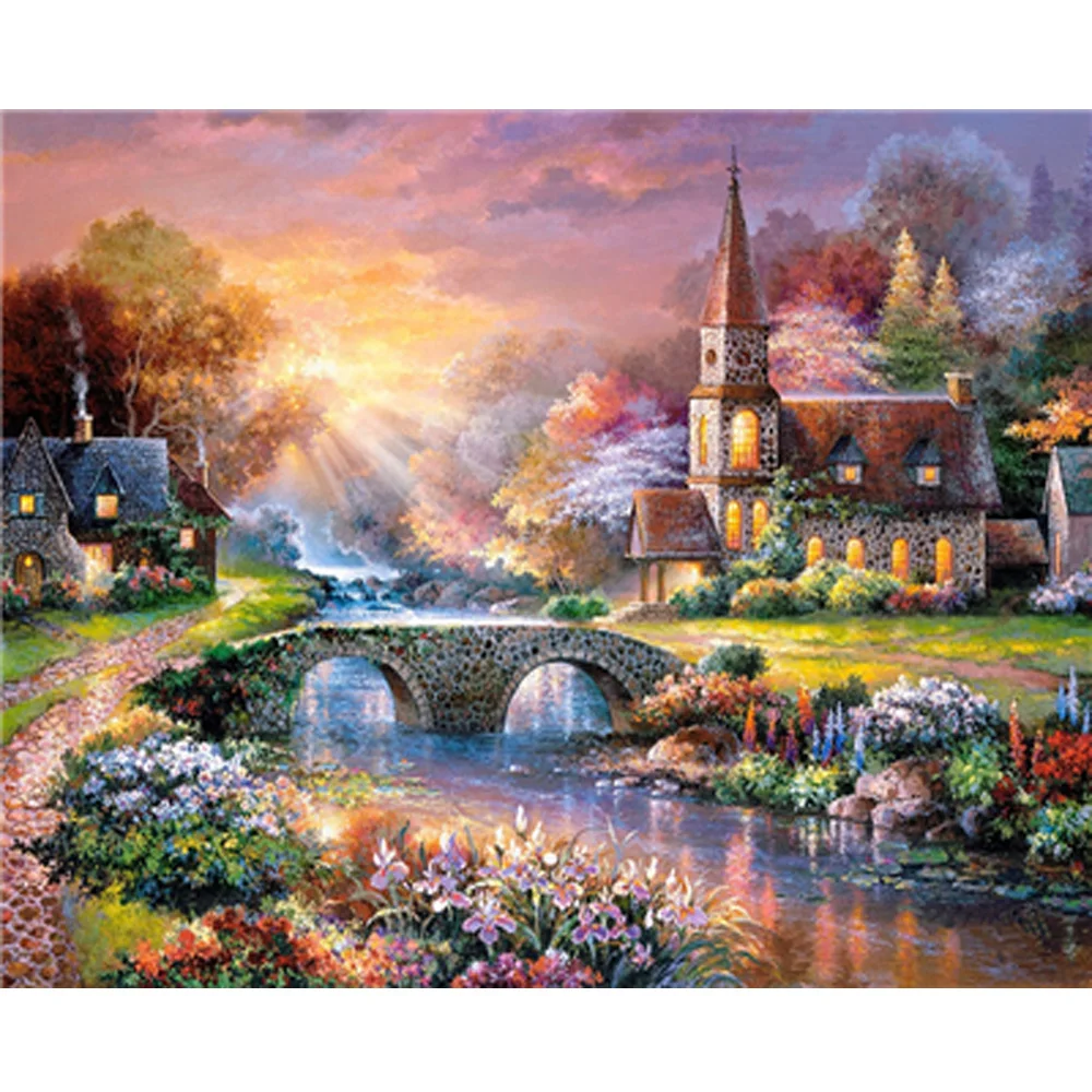 5D DIY Diamond Embroidary Full Round Drill Mosaic Cross Stitch River Villa 3D Diamond Painting kit Sticker Home Decor TY198
5D DIY Diamond Embroidary Full Round Drill Mosaic Cross Stitch River Villa 3D Diamond Painting kit Sticker Home Decor TY198
