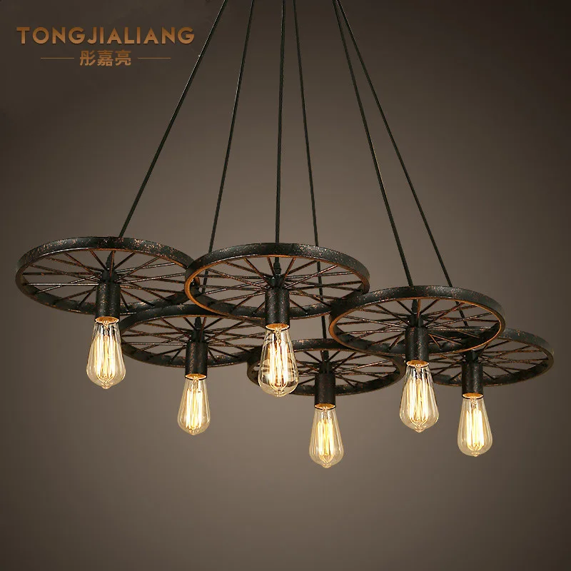 Vintage Iron pendant lights for dining room bar bedroom industrial creative wheel pendant lamp home lighting hanging lights
Vintage Iron pendant lights for dining room bar bedroom industrial creative wheel pendant lamp home lighting hanging lights