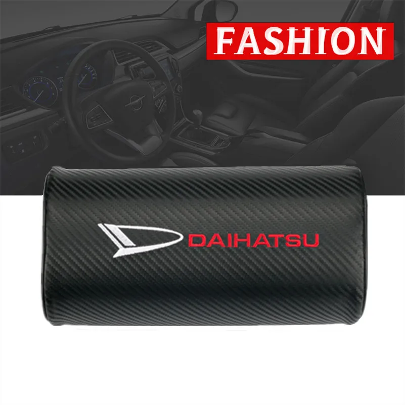 car neck pillows both side pu leather single headrest case for Daihatsu D-Base D-R Pico Copen Sirion Mira Materia Kopen | Автомобили и