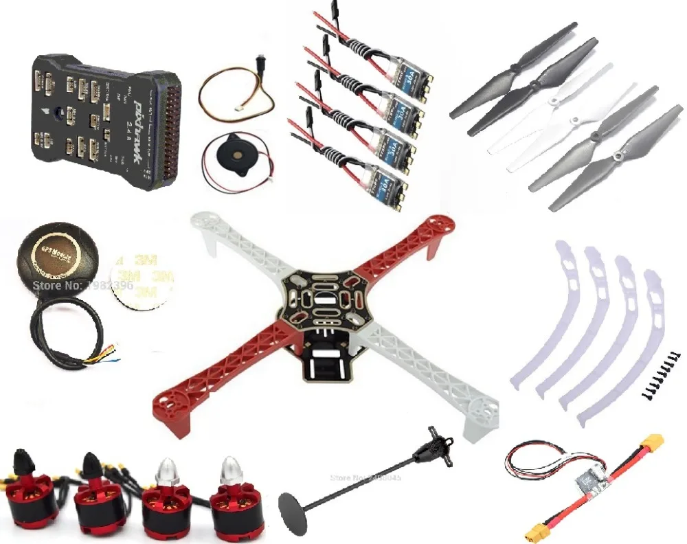 F450 / S500 Drone PCB X500 500mm Quadcotper Frame Kit + Pixhawk 2.4.8 32 Bit Flight Controller + 30A blheli-s + M8N +2212 +9450
F450 / S500 Drone PCB X500 500mm Quadcotper Frame Kit + Pixhawk 2.4.8 32 Bit Flight Controller + 30A blheli-s + M8N +2212 +9450