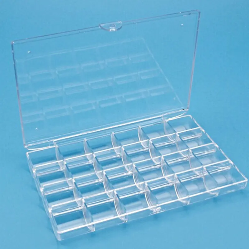2pcs/lot 24 Grid 18x12x2cm Clear Transparent Box Plastic Cosmetic Nail Art Pill Box Case Portable Storage Container Y2684
2pcs/lot 24 Grid 18x12x2cm Clear Transparent Box Plastic Cosmetic Nail Art Pill Box Case Portable Storage Container Y2684