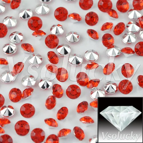 Фото Алмазный Конфетти красный и серебряный цвет 1000 Φ 4 5 мм 1/3 карата украшение для