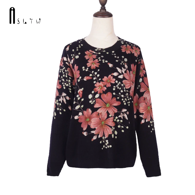 ASLTW Female Pullovers Autumn Fashion Print Long Sleeve O Neck Plus Size Print Flower Knitting Pullover Sweater For Women
ASLTW Female Pullovers Autumn Fashion Print Long Sleeve O Neck Plus Size Print Flower Knitting Pullover Sweater For Women