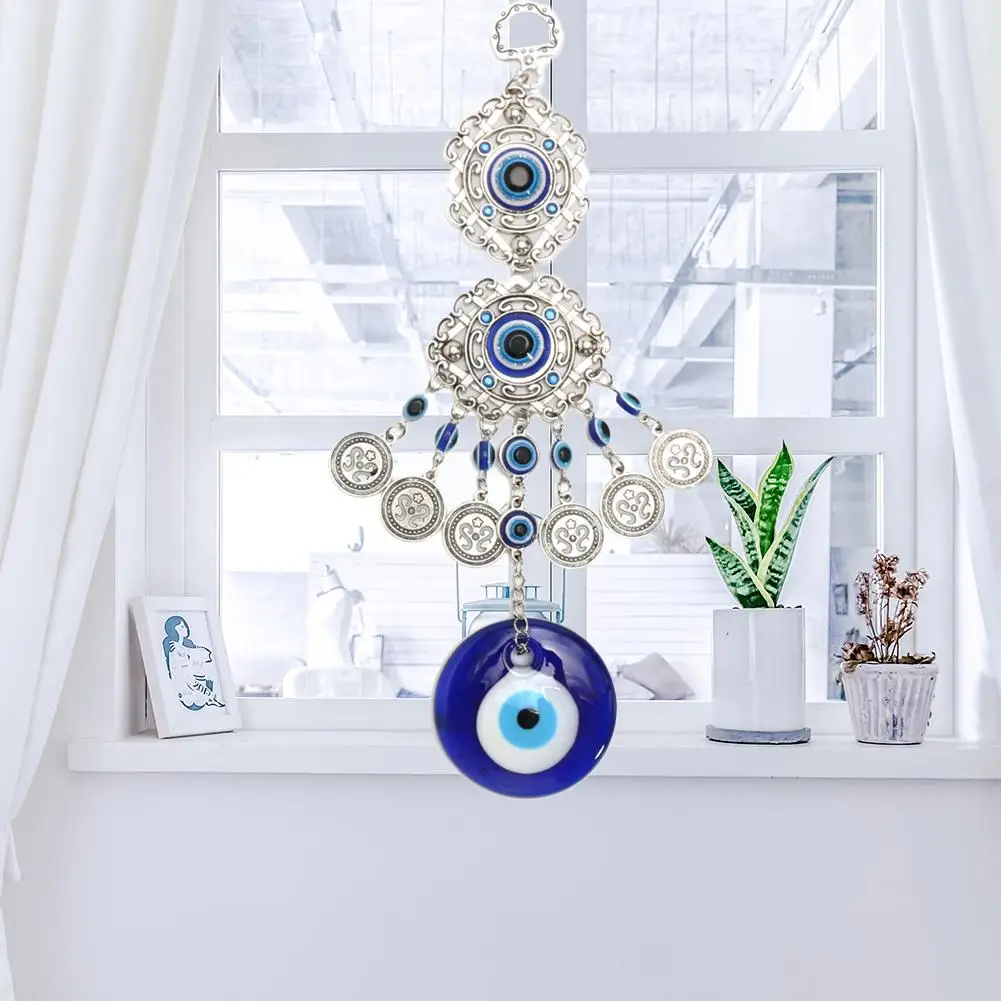 Turkish Blue Glass Evil Eye Amulet Wall Hanging Home Decoration Lucky Protection Turkish Alloy Wall Hanging Decor Pendant Tools
Turkish Blue Glass Evil Eye Amulet Wall Hanging Home Decoration Lucky Protection Turkish Alloy Wall Hanging Decor Pendant Tools